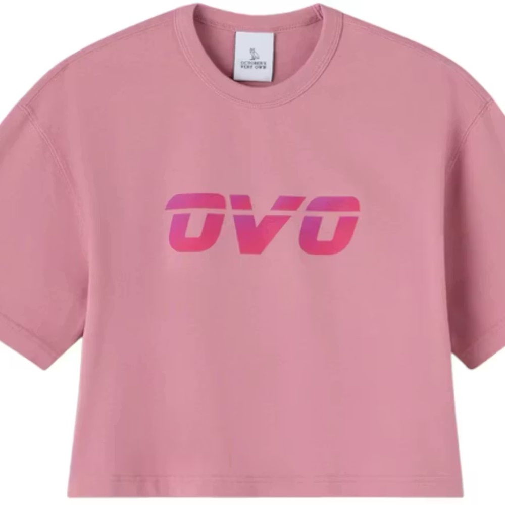 OVO Pink Logo Crop Top